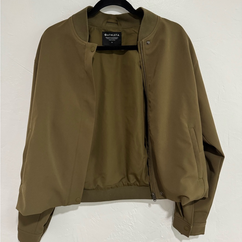 Athleta Khaki Bomber Jacket